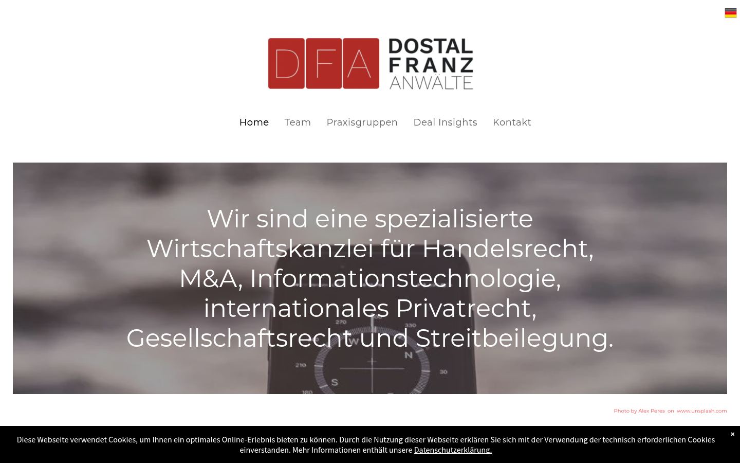 DFA Dostal Franz Rechtsanw&auml;lte &middot; HOMEPAGE_SCREENSHOT