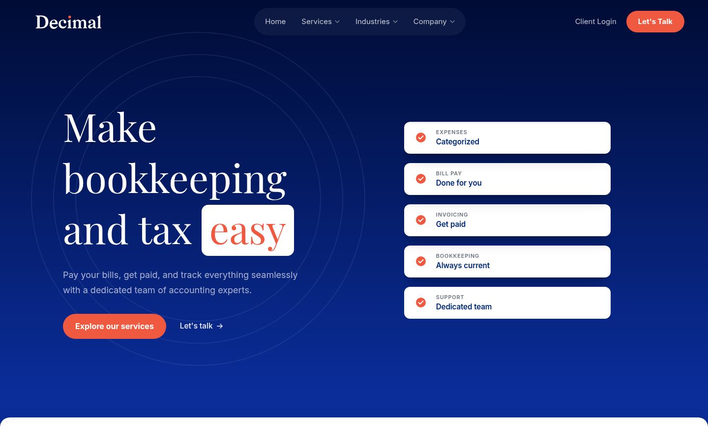 Decimal &middot; HOMEPAGE_SCREENSHOT