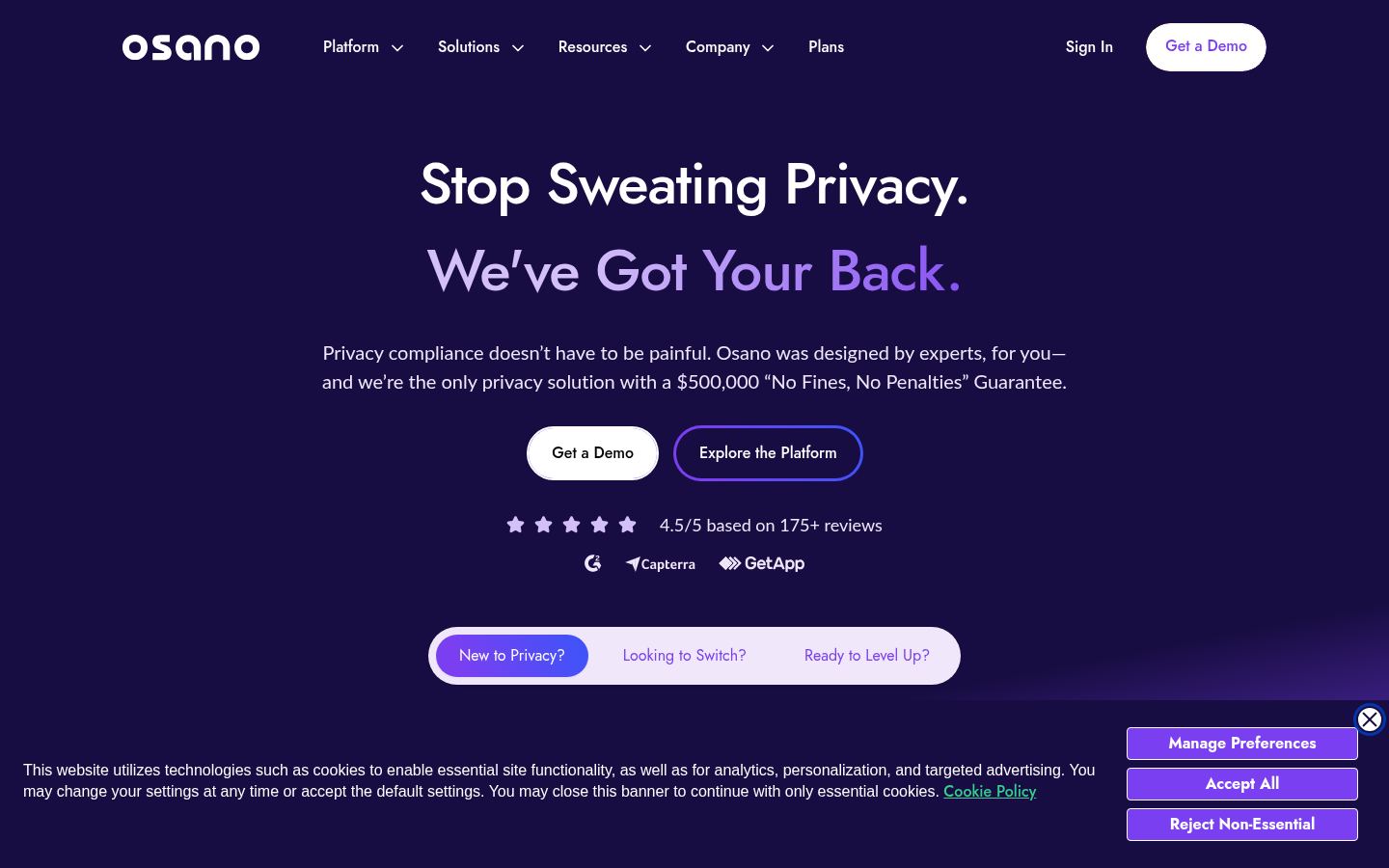 Osano &middot; HOMEPAGE_SCREENSHOT
