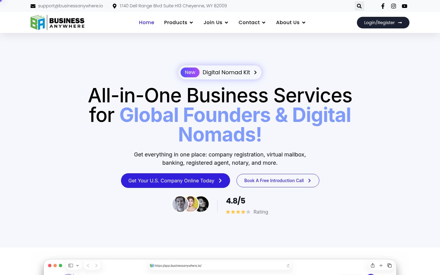BusinessAnywhere &middot; HOMEPAGE_SCREENSHOT