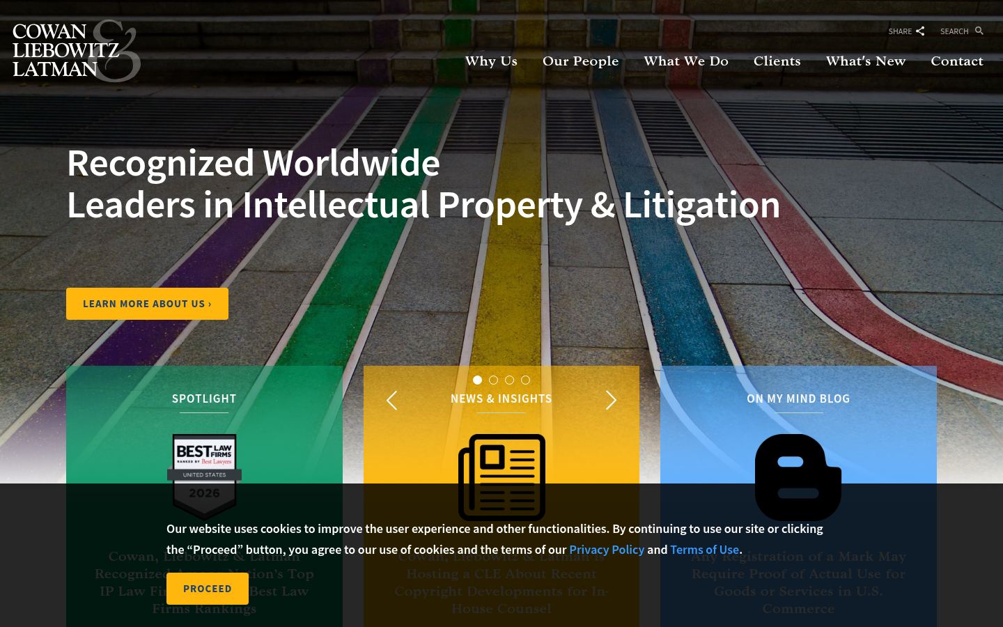 Cowan, Liebowitz & Latman PC &middot; HOMEPAGE_SCREENSHOT