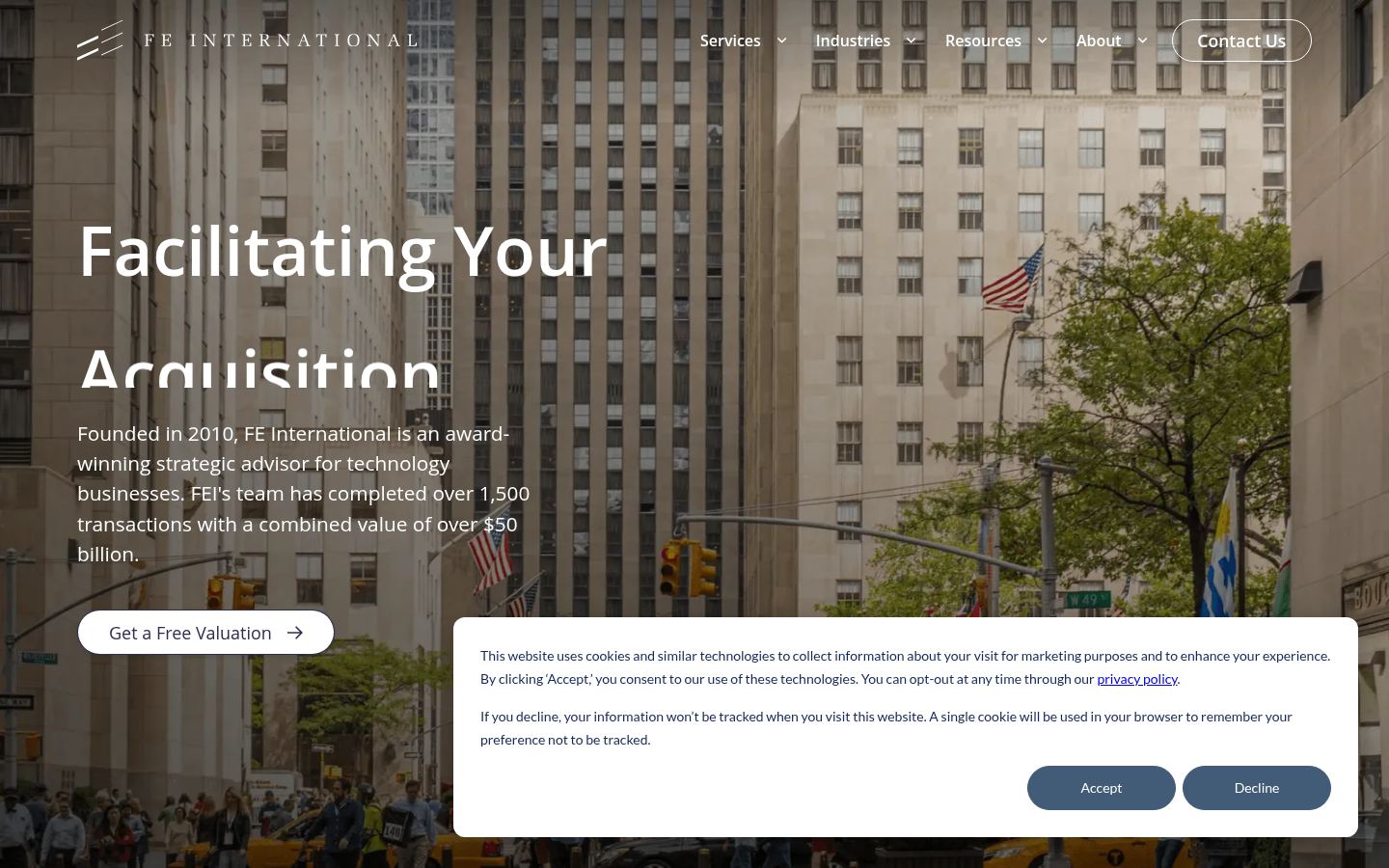FE International &middot; HOMEPAGE_SCREENSHOT