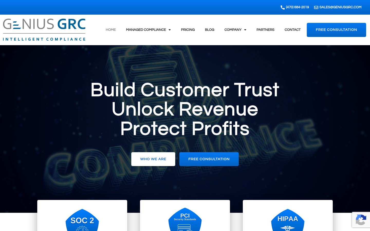 Genius GRC &middot; HOMEPAGE_SCREENSHOT