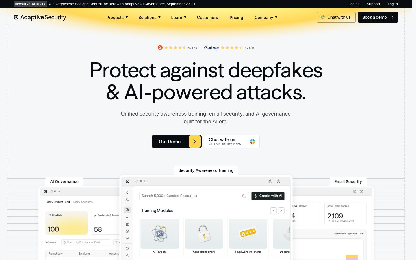 Adaptive Security &middot; HOMEPAGE_SCREENSHOT