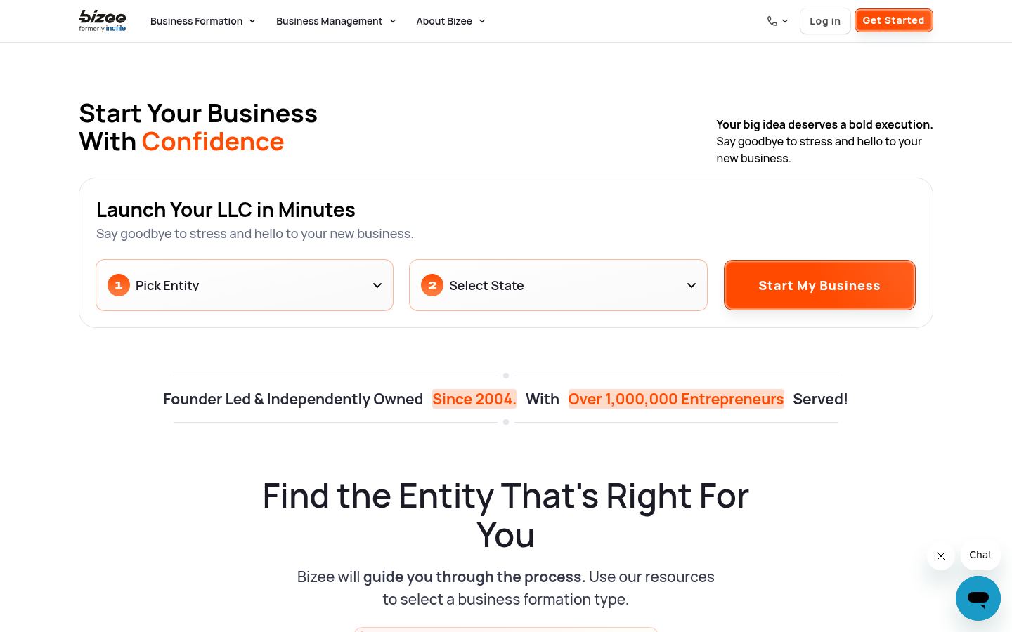 Bizee &middot; HOMEPAGE_SCREENSHOT