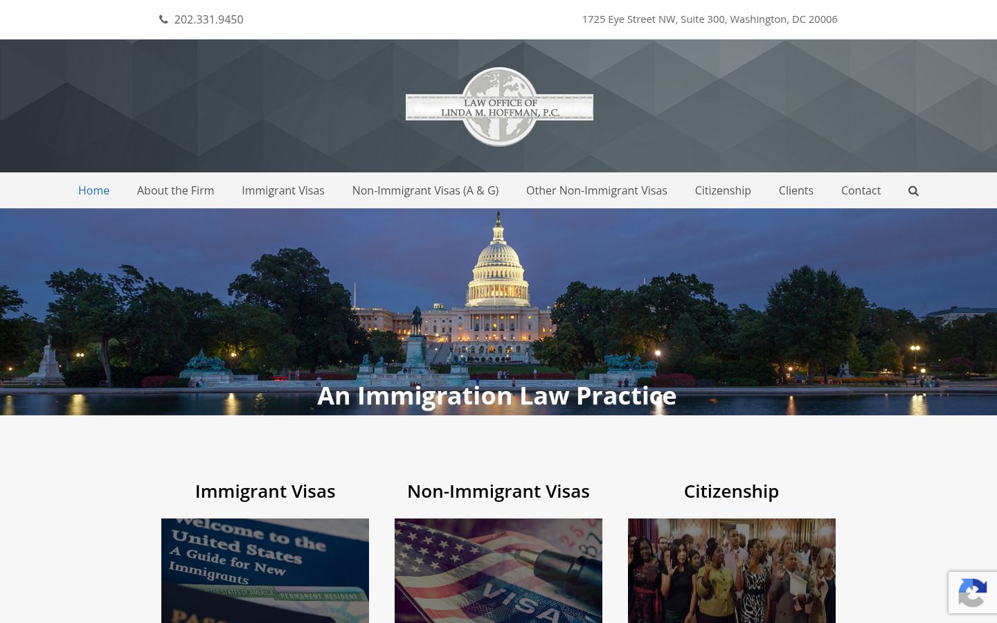 Law Office of Linda M. Hoffman PC · HOMEPAGE_SCREENSHOT