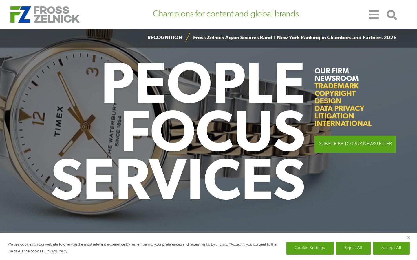 Fross Zelnick Lehrman & Zissu PC &middot; HOMEPAGE_SCREENSHOT
