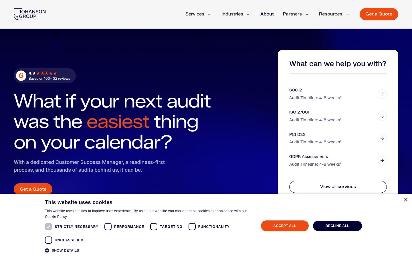 Johanson Group &middot; HOMEPAGE_SCREENSHOT