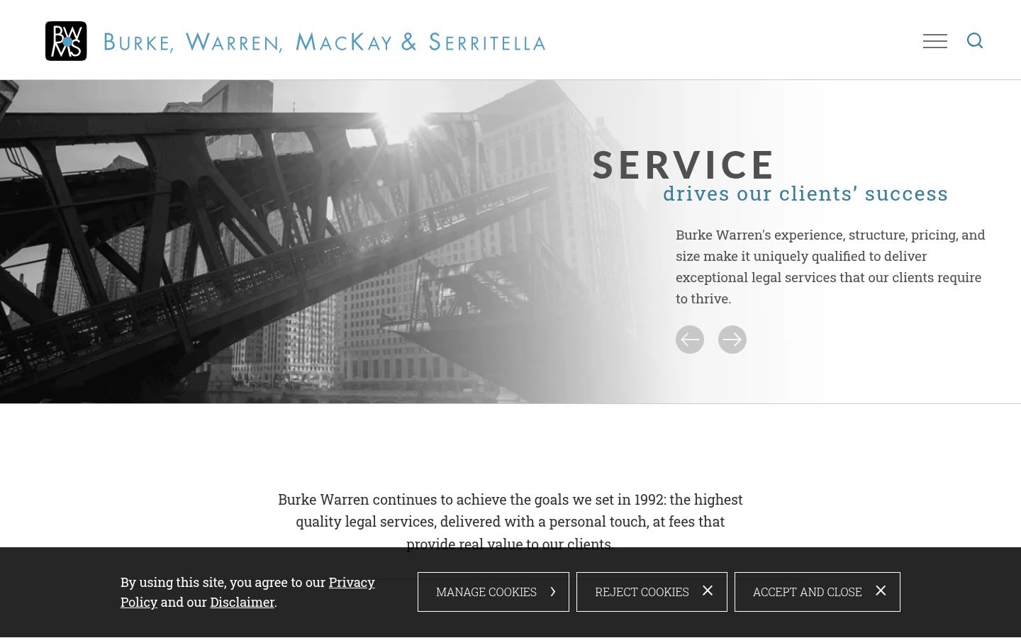 Burke, Warren, MacKay & Serritella PC &middot; HOMEPAGE_SCREENSHOT