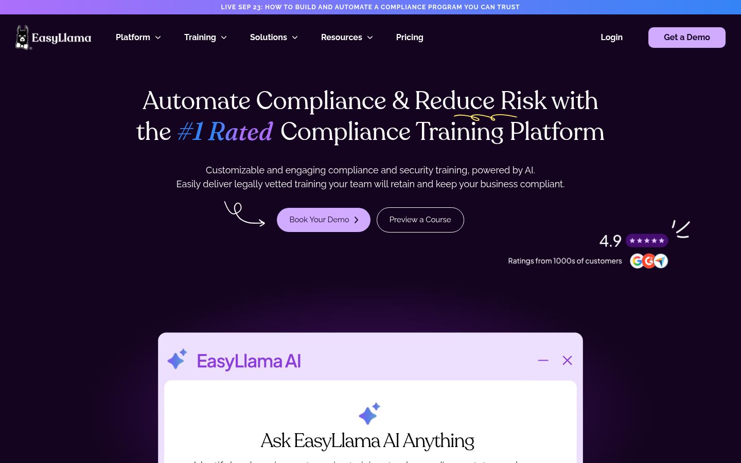 EasyLlama &middot; HOMEPAGE_SCREENSHOT