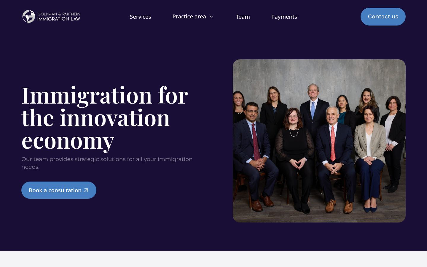 Goldman & Partners Immigration Law &middot; HOMEPAGE_SCREENSHOT