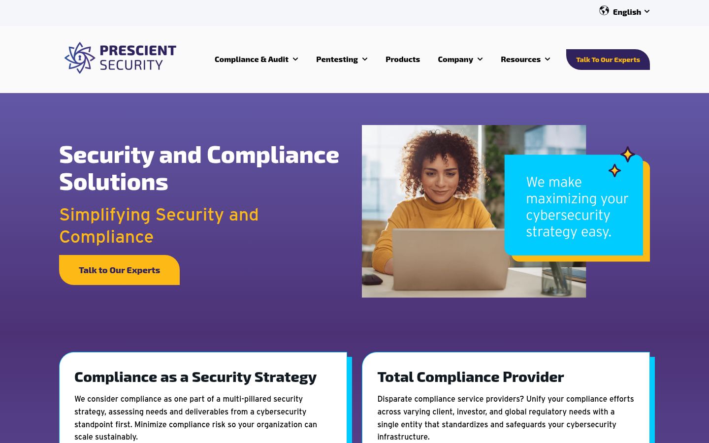 Cacilian LLC, A Prescient Security Company &middot; HOMEPAGE_SCREENSHOT