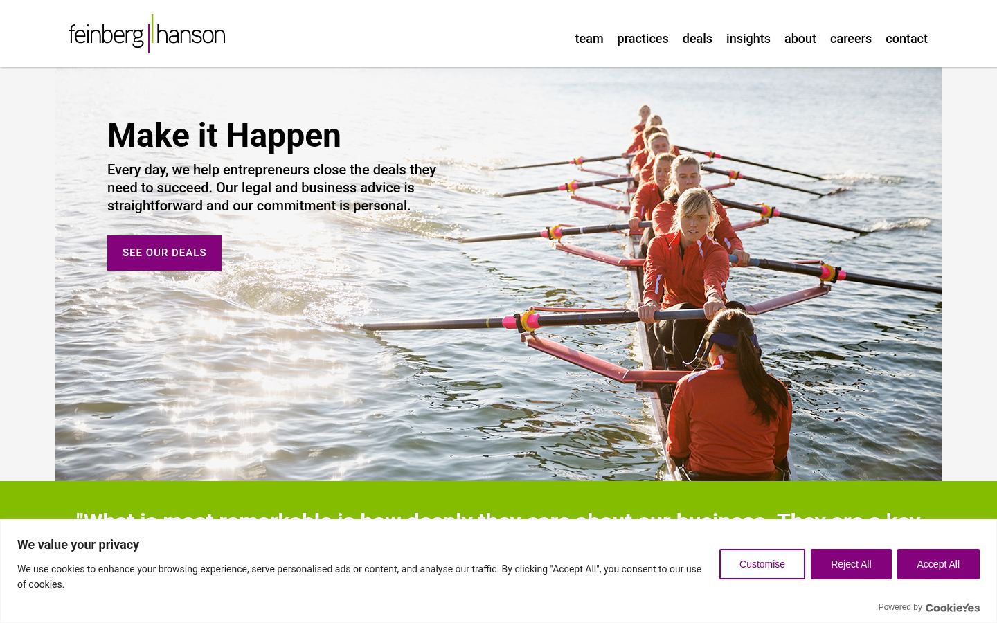 Feinberg Hanson LLP &middot; HOMEPAGE_SCREENSHOT