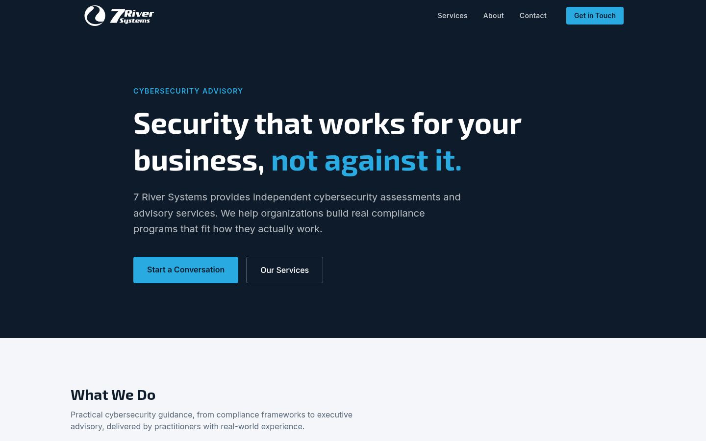 7 River Systems · HOMEPAGE_SCREENSHOT