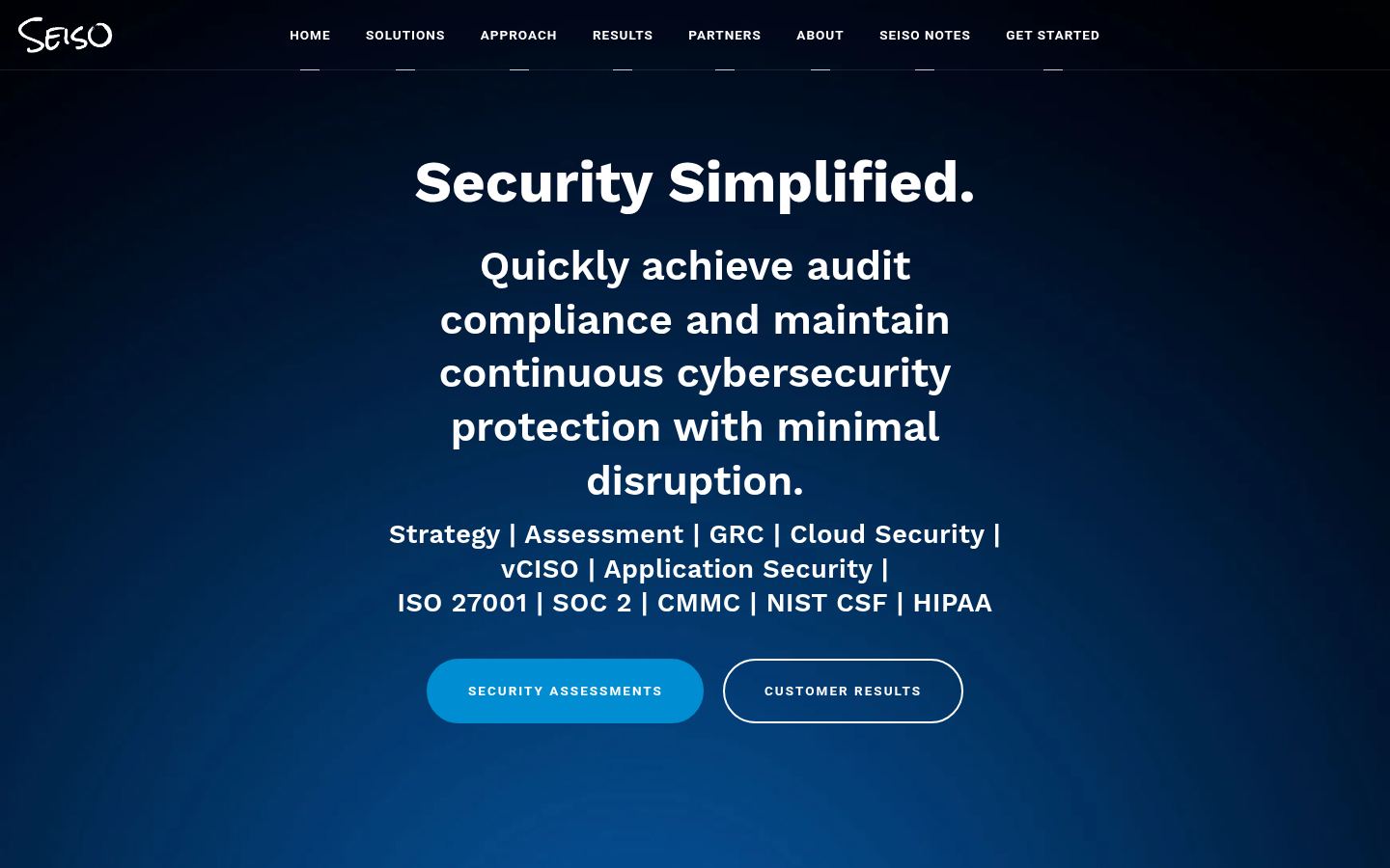 Seiso &middot; HOMEPAGE_SCREENSHOT