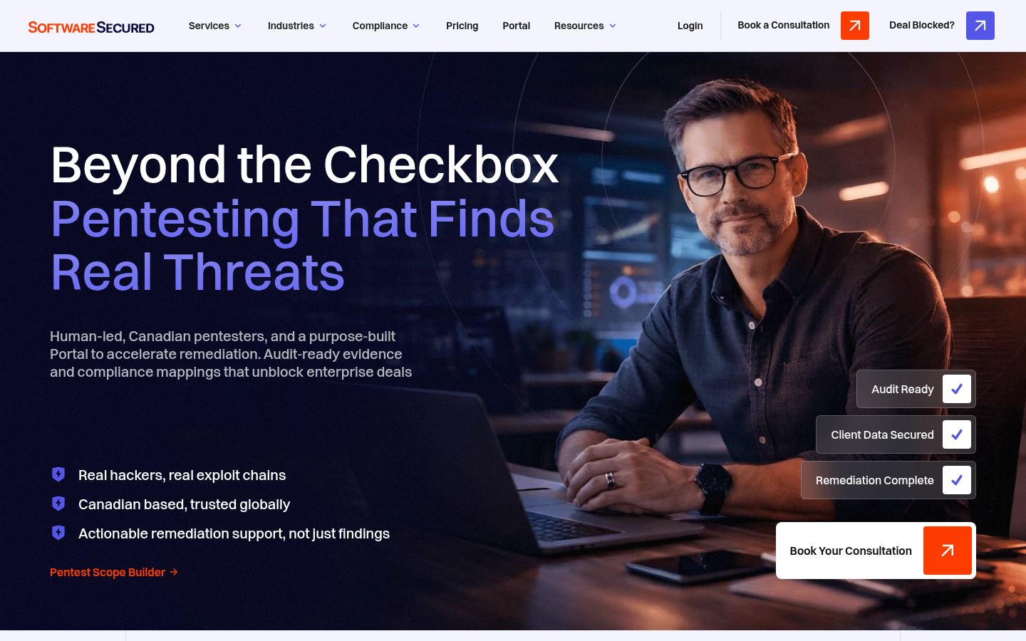 Software Secured &middot; HOMEPAGE_SCREENSHOT
