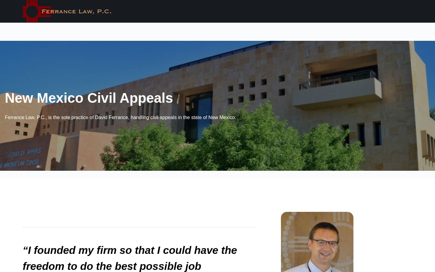 Ferrance Law PC · HOMEPAGE_SCREENSHOT