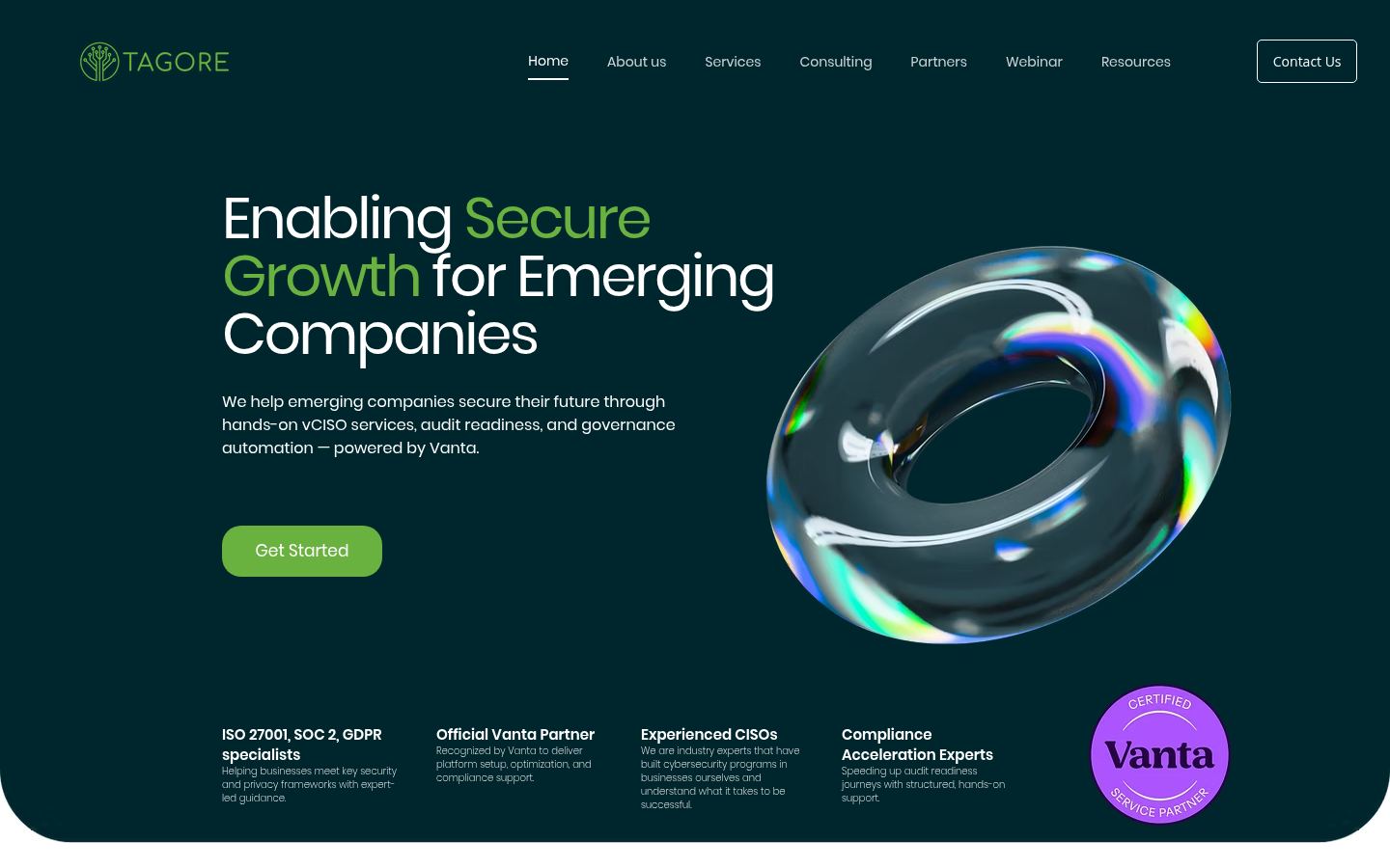 Tagore AS &middot; HOMEPAGE_SCREENSHOT