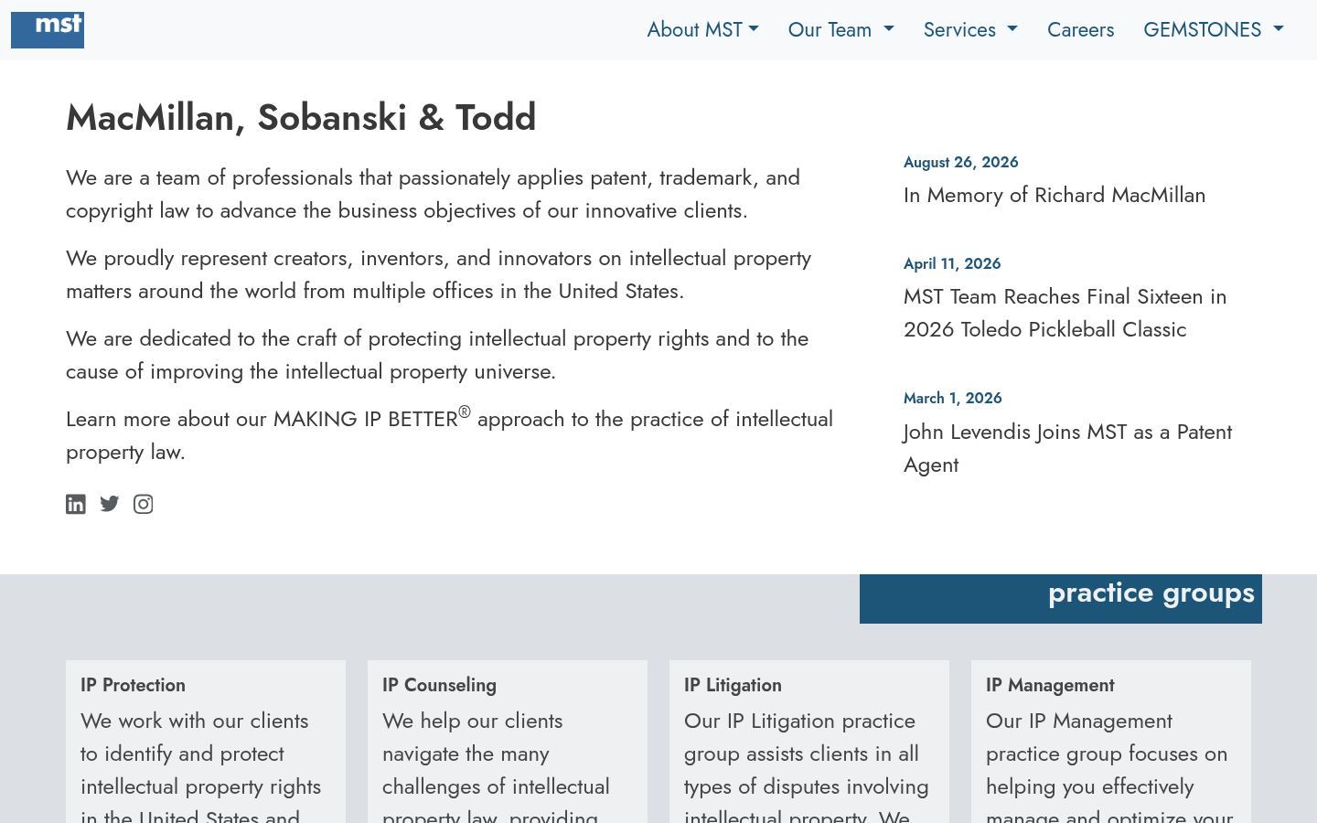 MacMillan, Sobanski & Todd LLC &middot; HOMEPAGE_SCREENSHOT