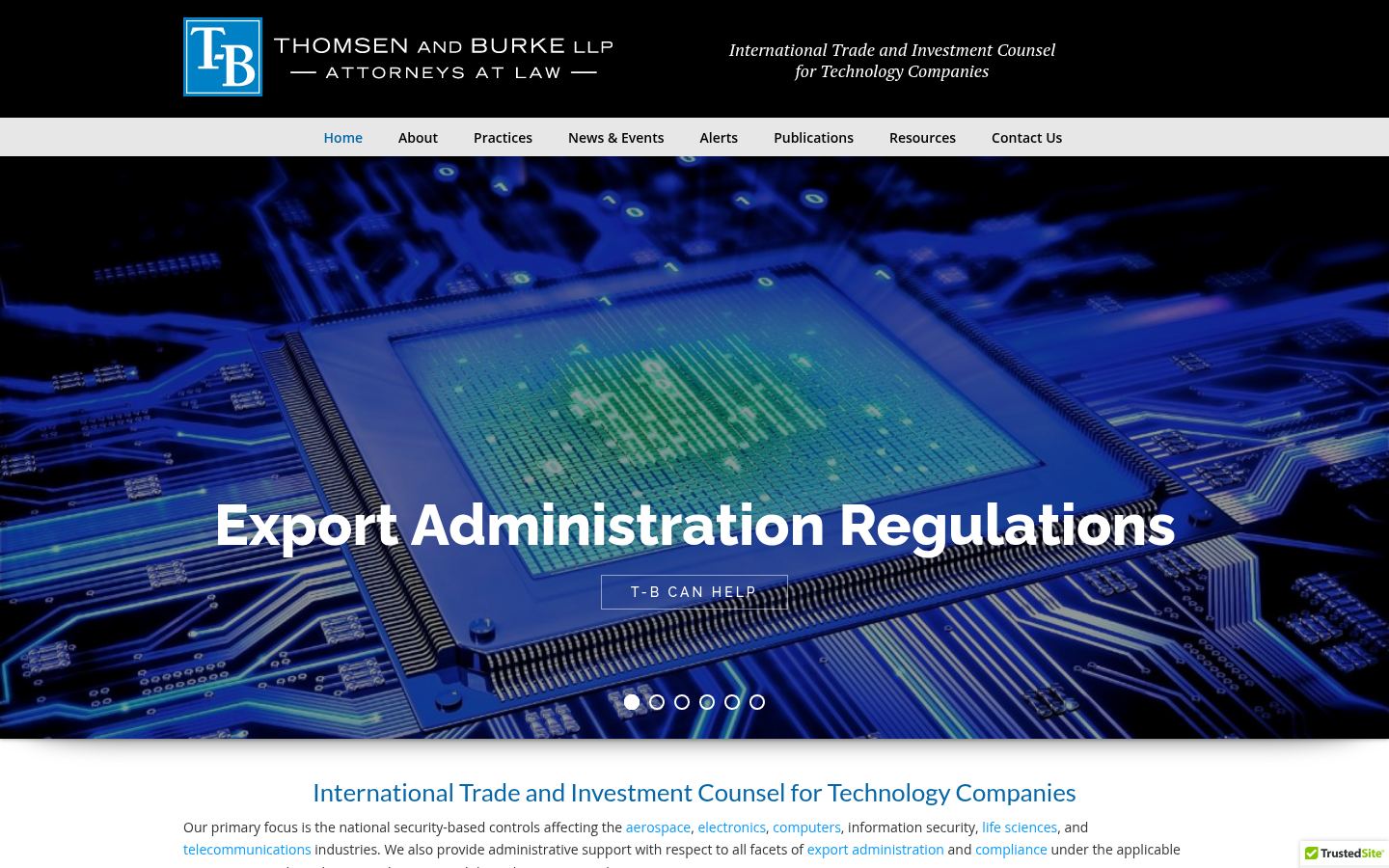 Thomsen and Burke LLP &middot; HOMEPAGE_SCREENSHOT