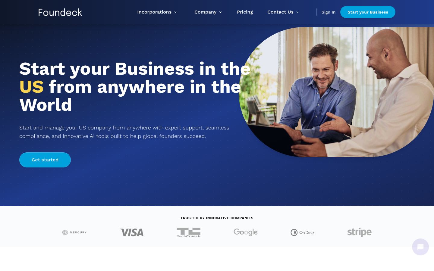 Foundeck &middot; HOMEPAGE_SCREENSHOT