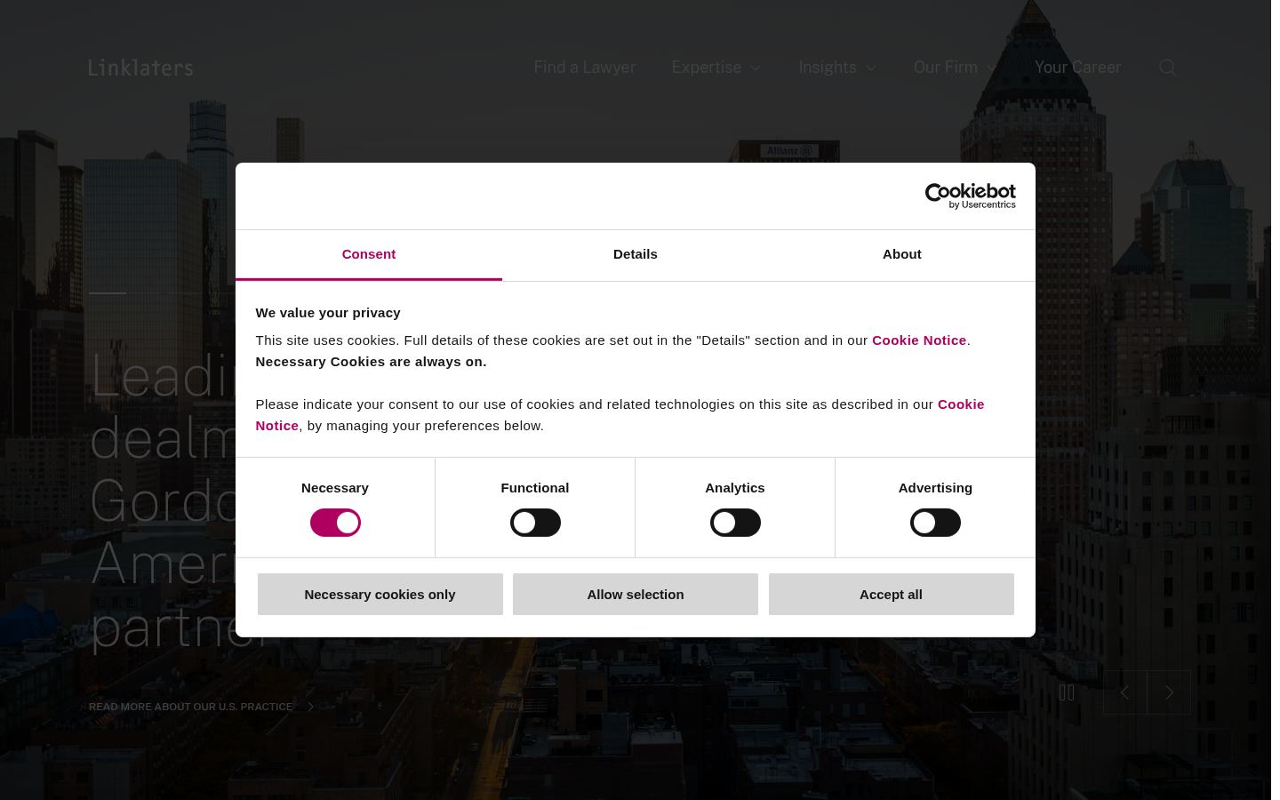 Linklaters &middot; HOMEPAGE_SCREENSHOT