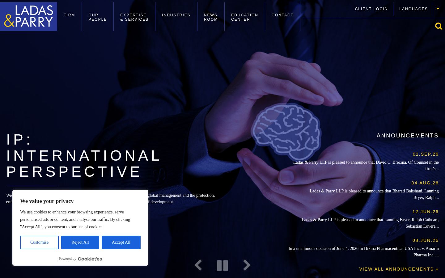 Ladas & Parry LLP &middot; HOMEPAGE_SCREENSHOT