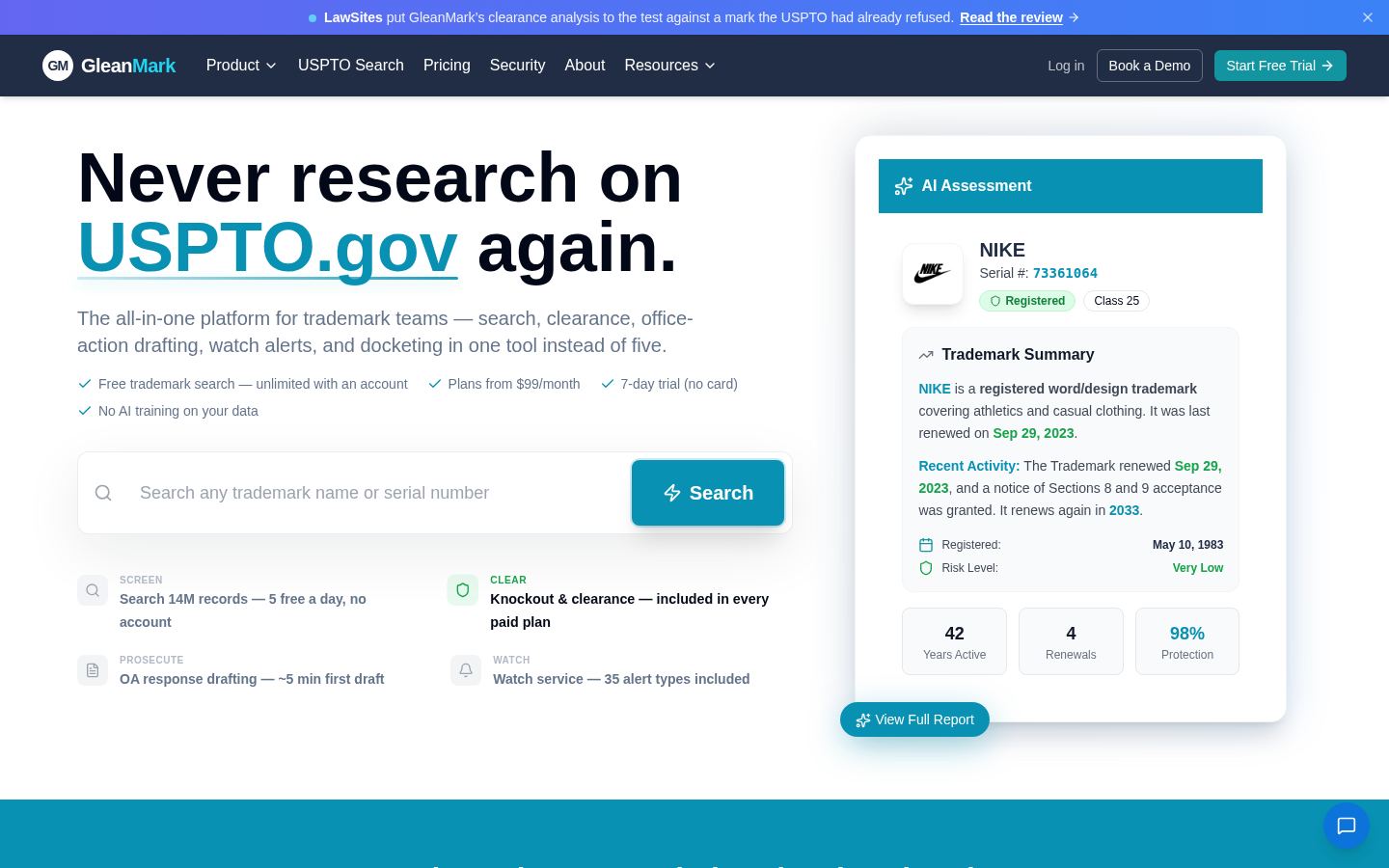GleanMark · HOMEPAGE_SCREENSHOT