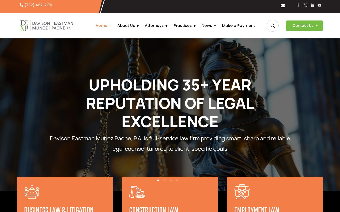 Davison Eastman Mu&ntilde;oz Paone PA &middot; HOMEPAGE_SCREENSHOT