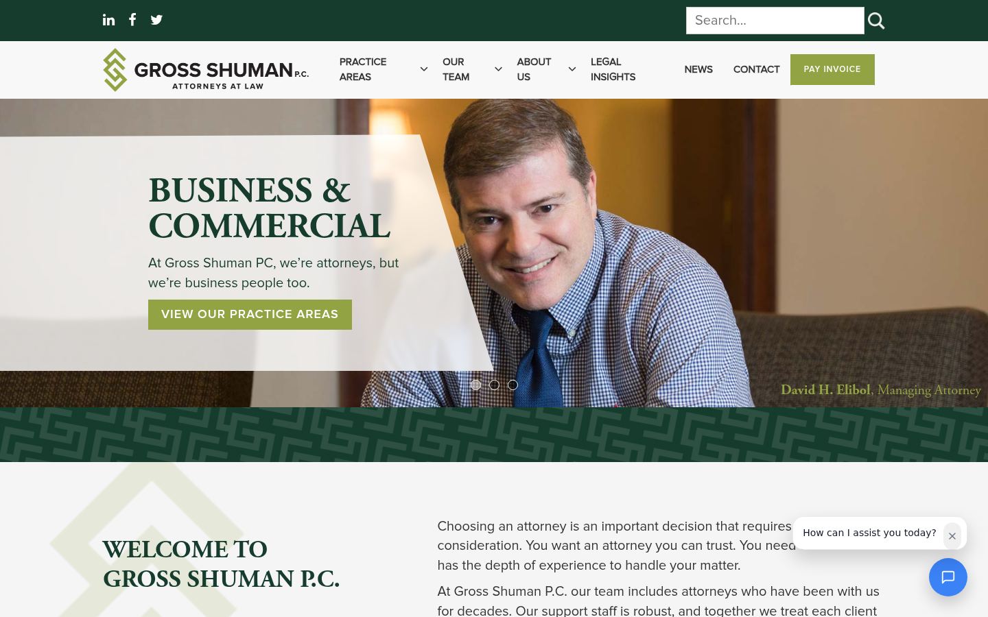 Gross Shuman PC &middot; HOMEPAGE_SCREENSHOT